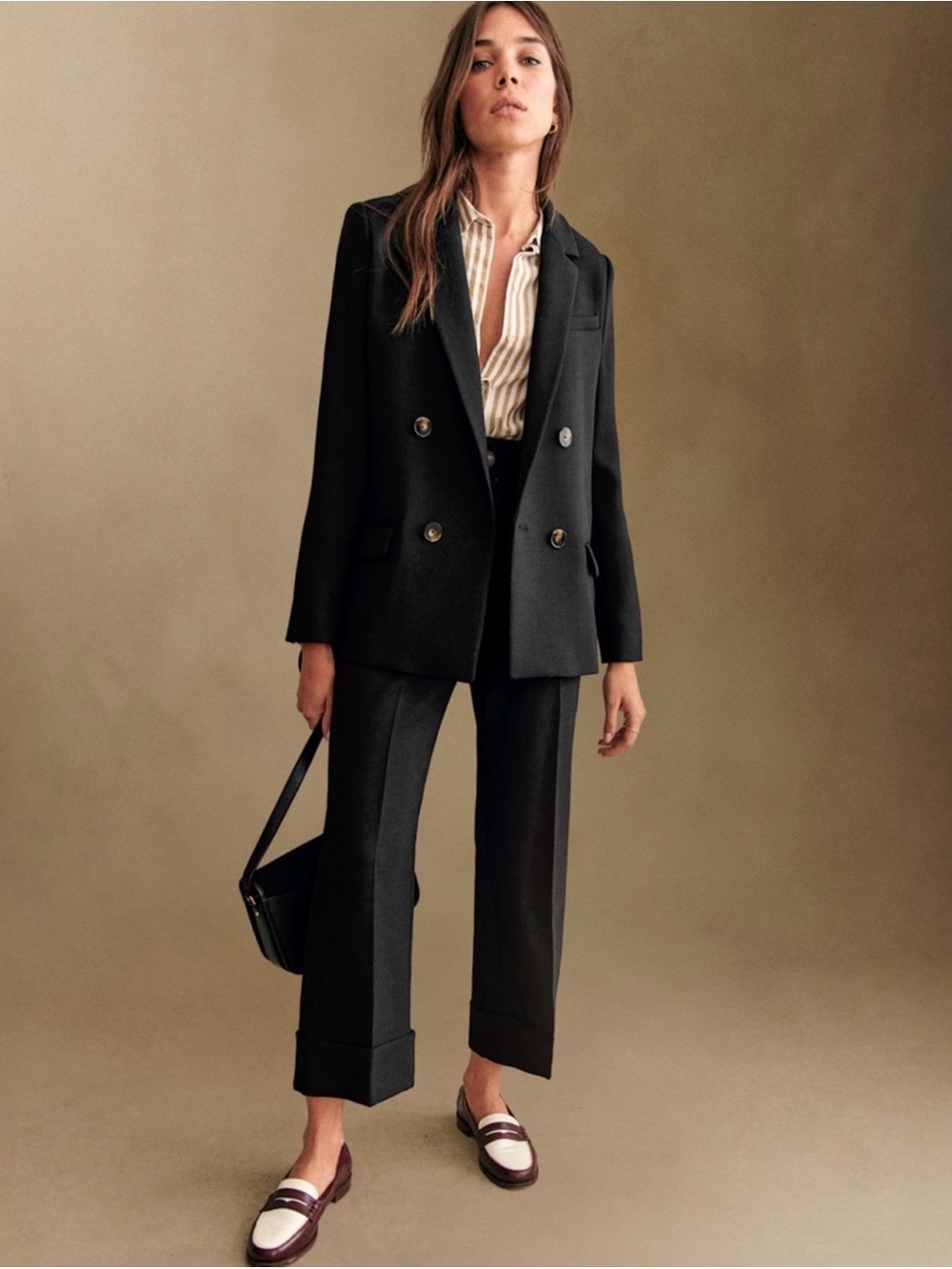 Sezane Damon Wide-Cuff Trousers - sz 34 Women's